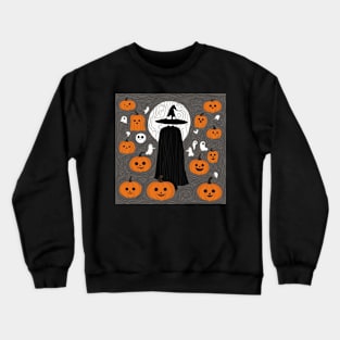 Colorful Cartoon Pattern Halloween Design Crewneck Sweatshirt